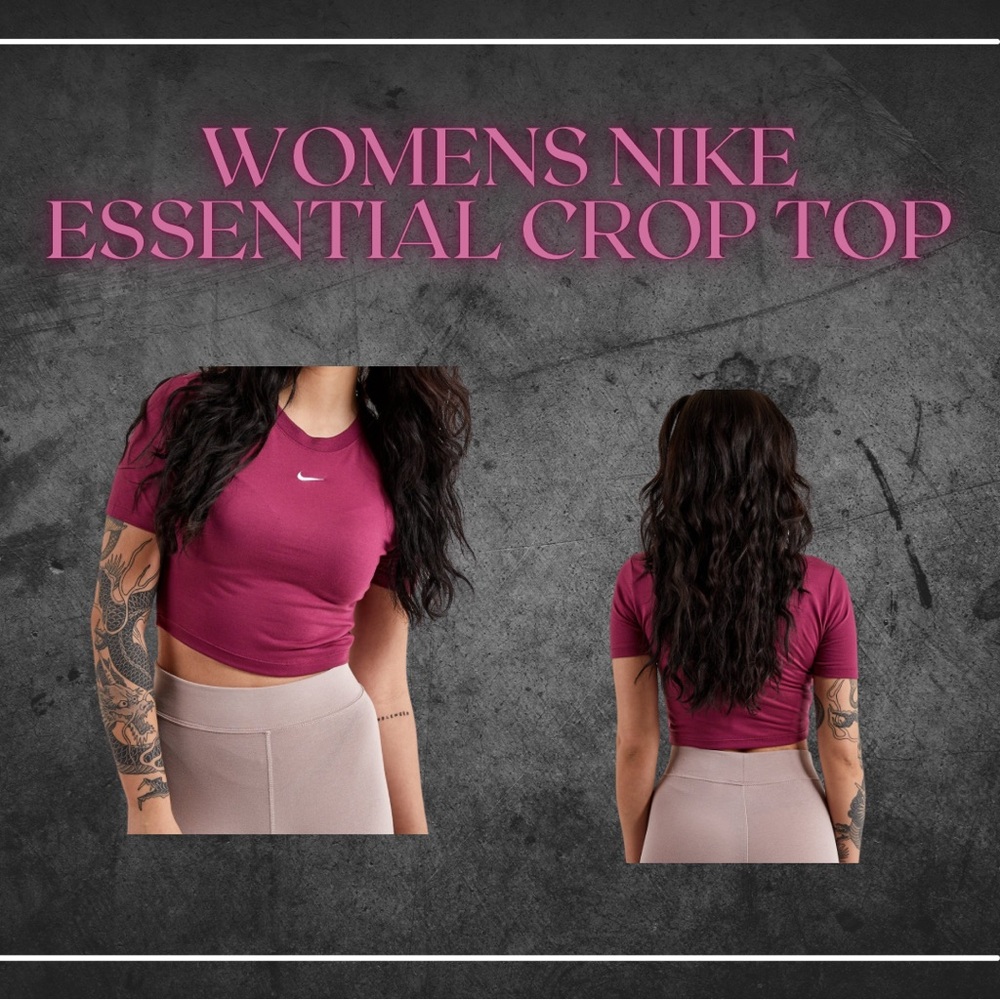 WOMENS NIKE ESSENTIAL CROP TOP SIZE XS